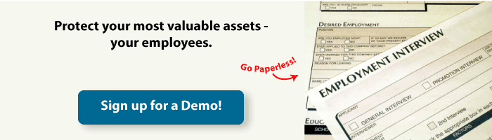 Human Resources department using document management software