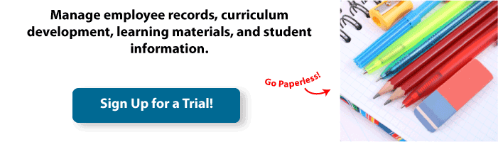 Manage curriculum, learning materials and student information with document control software