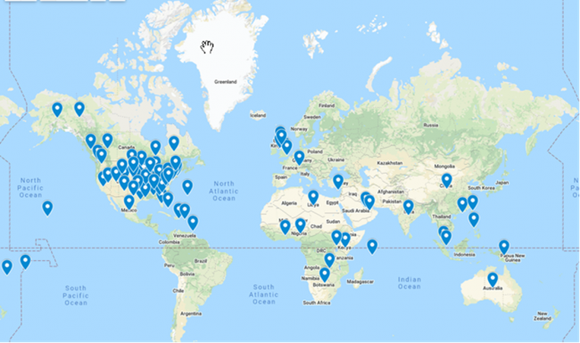 Filehold Customer map