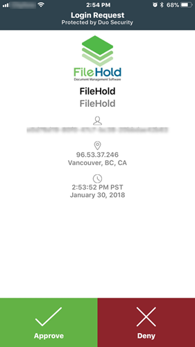 Duo push notification to phone