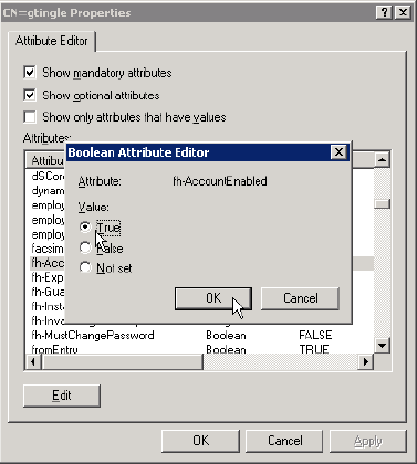 Enable service account