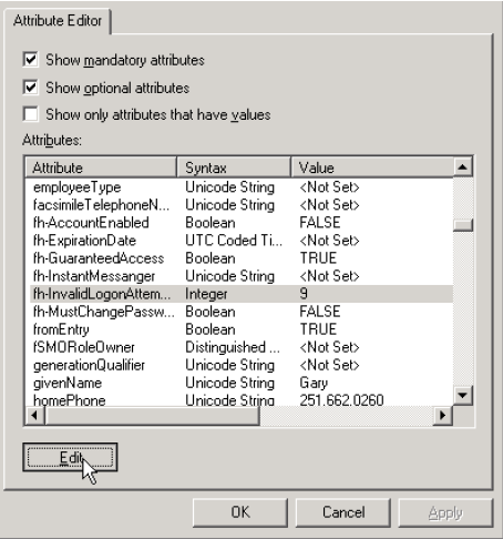 Reset invalid login attempts