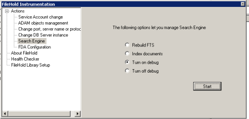Turn on FTS debugging