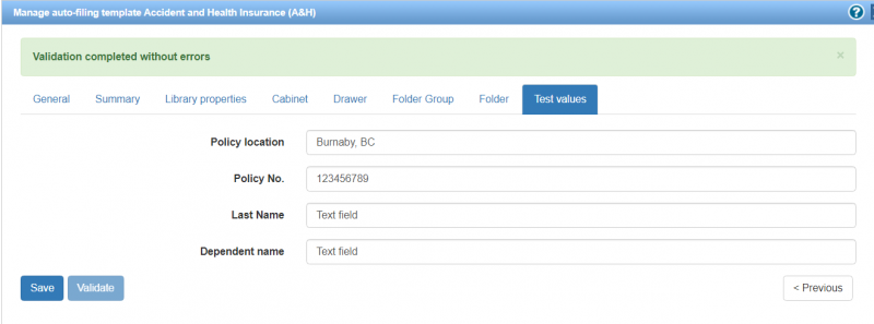 Merge tag and search auto-filing template example 3