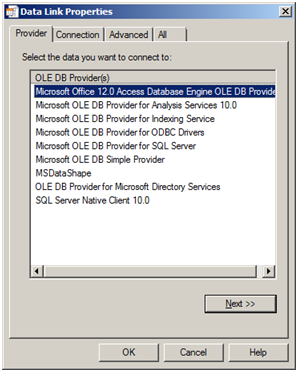 Data link properties
