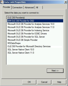 DB2 connection properties