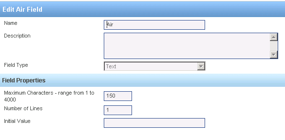 Editing a metadata field