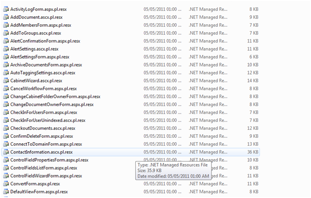 Localization language pack sample files