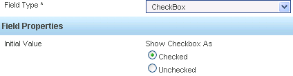 Checkbox type metadata field