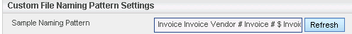 Custom file naming sample naming pattern