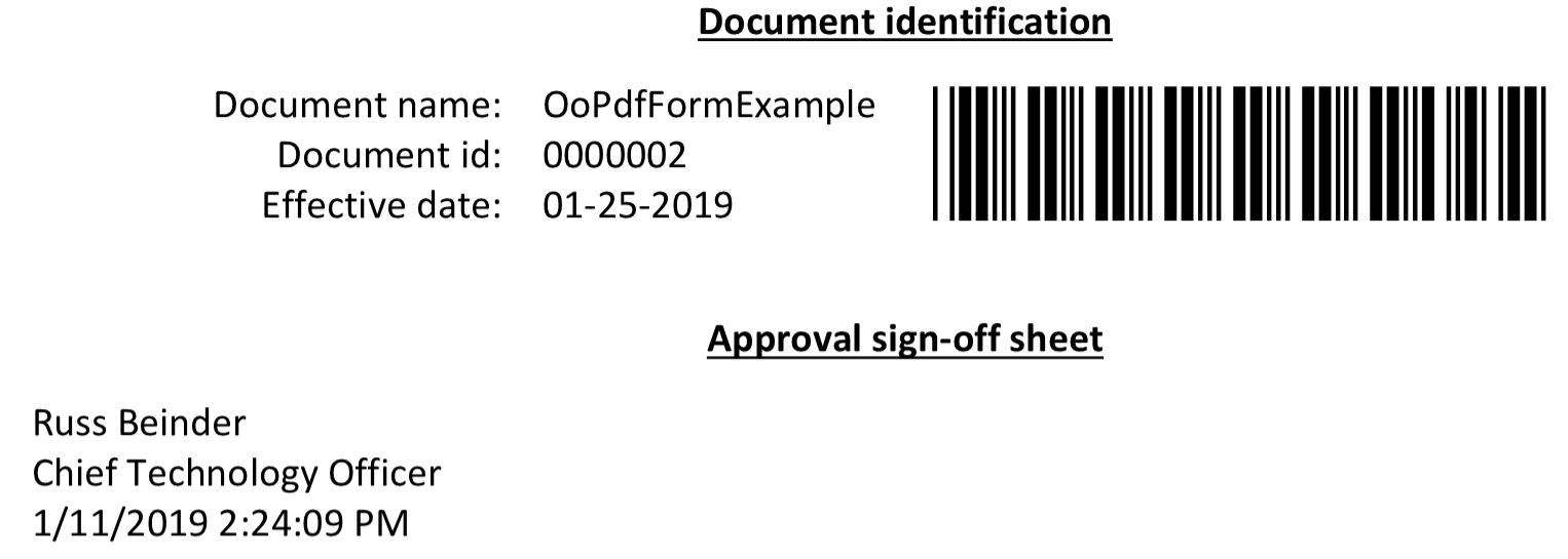 Merge tag output example