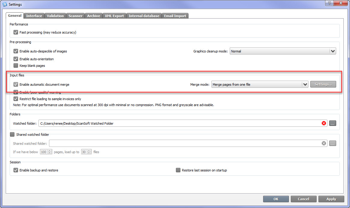 SmartSoft Capture automatic page separation