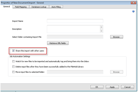 Shared Manage imports
